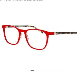 ALIUM GEAR 2 Men EYEGLASSES  Frames RXable. Aluminum. Chilly Red NWT